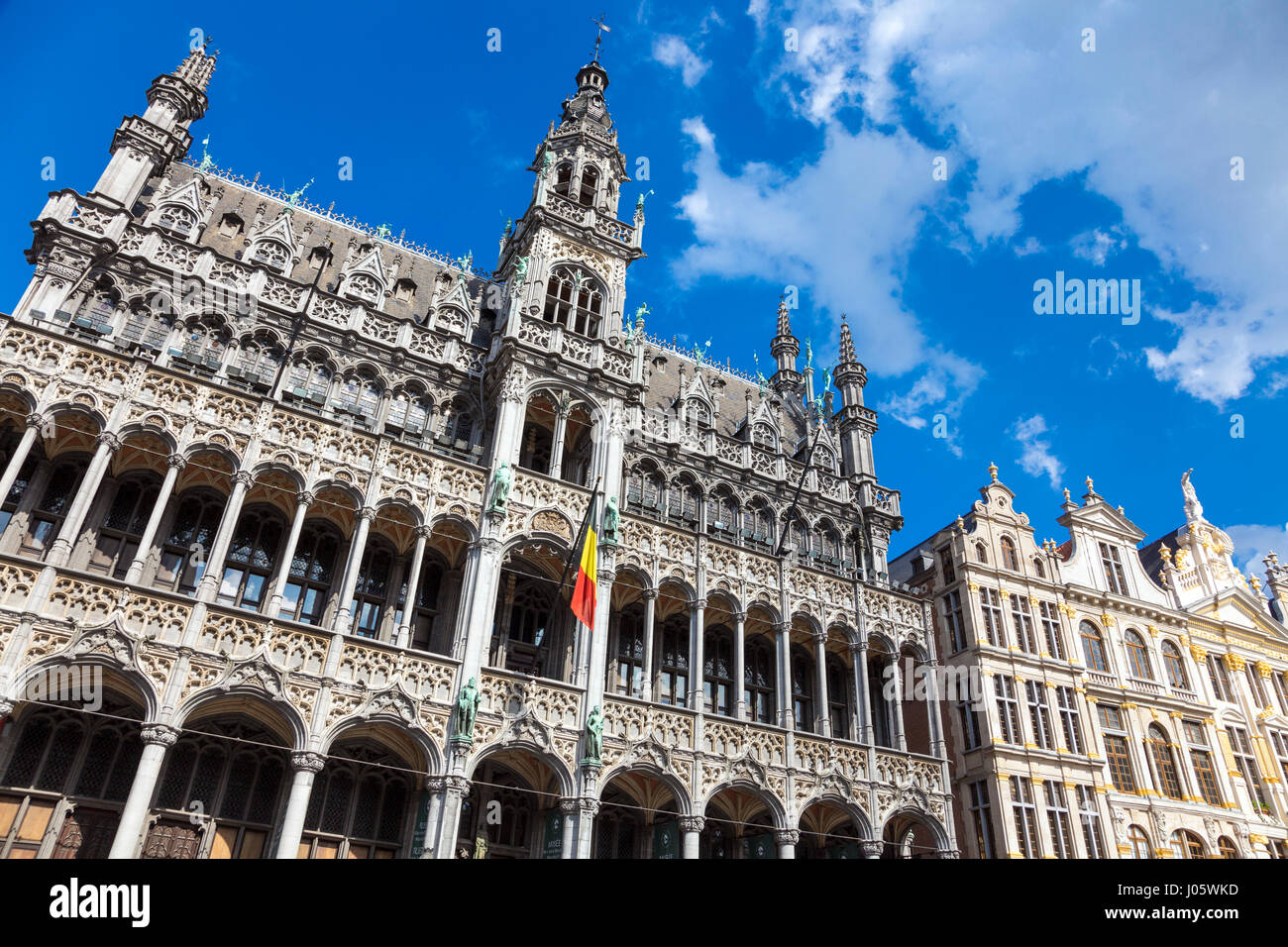 Neo-gothic style King’s House (Brussels City Museum) in central, Brussels, Belgium Stock Photo