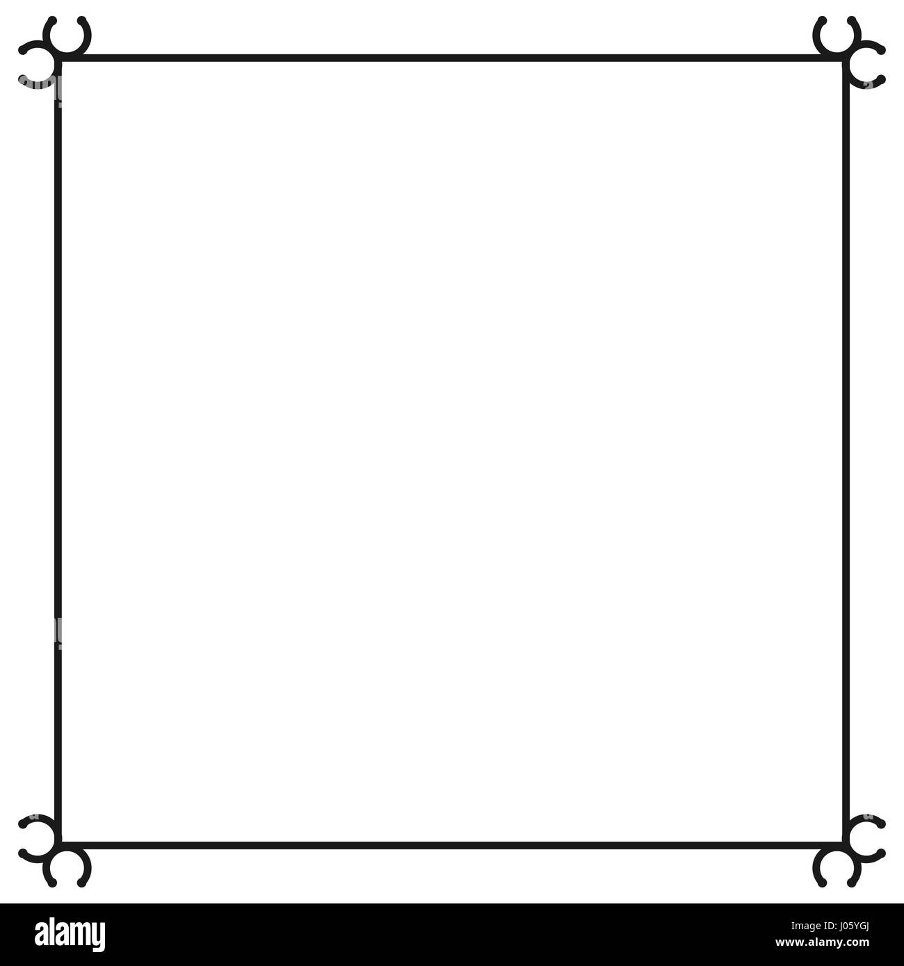 Vintage border of frame, vector illustration Stock Vector Image & Art ...