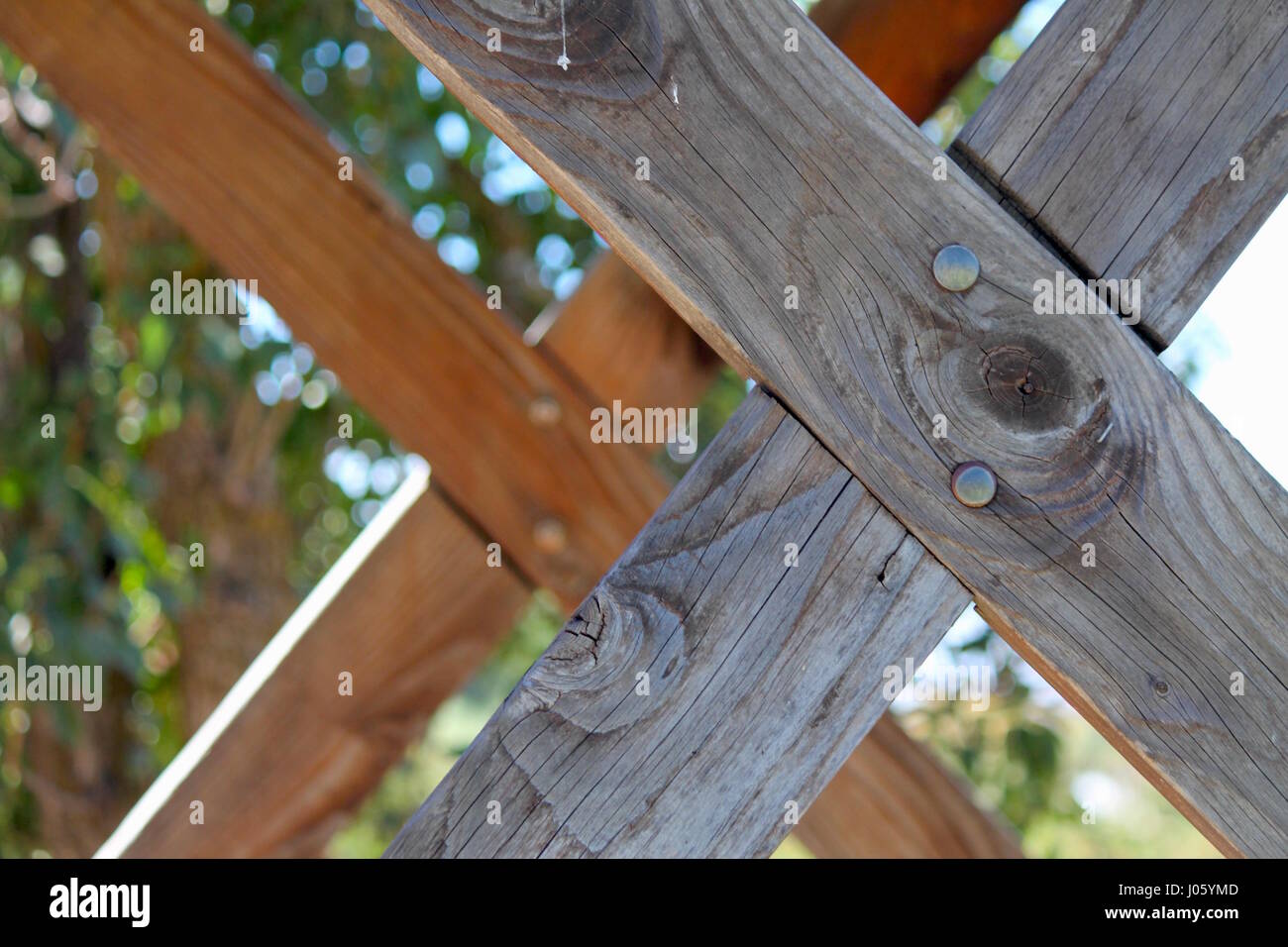 Abstract Wooden Gate Stock Photo