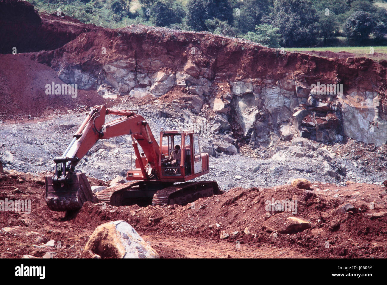 Excavator, india, asia Stock Photo