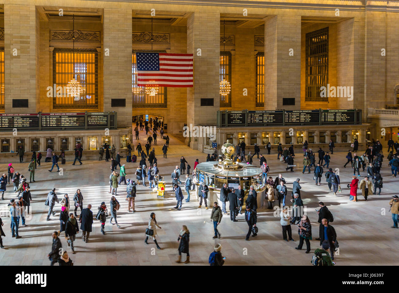 Crowds in the main concourse, Grand Central Station, New York Stock Photo