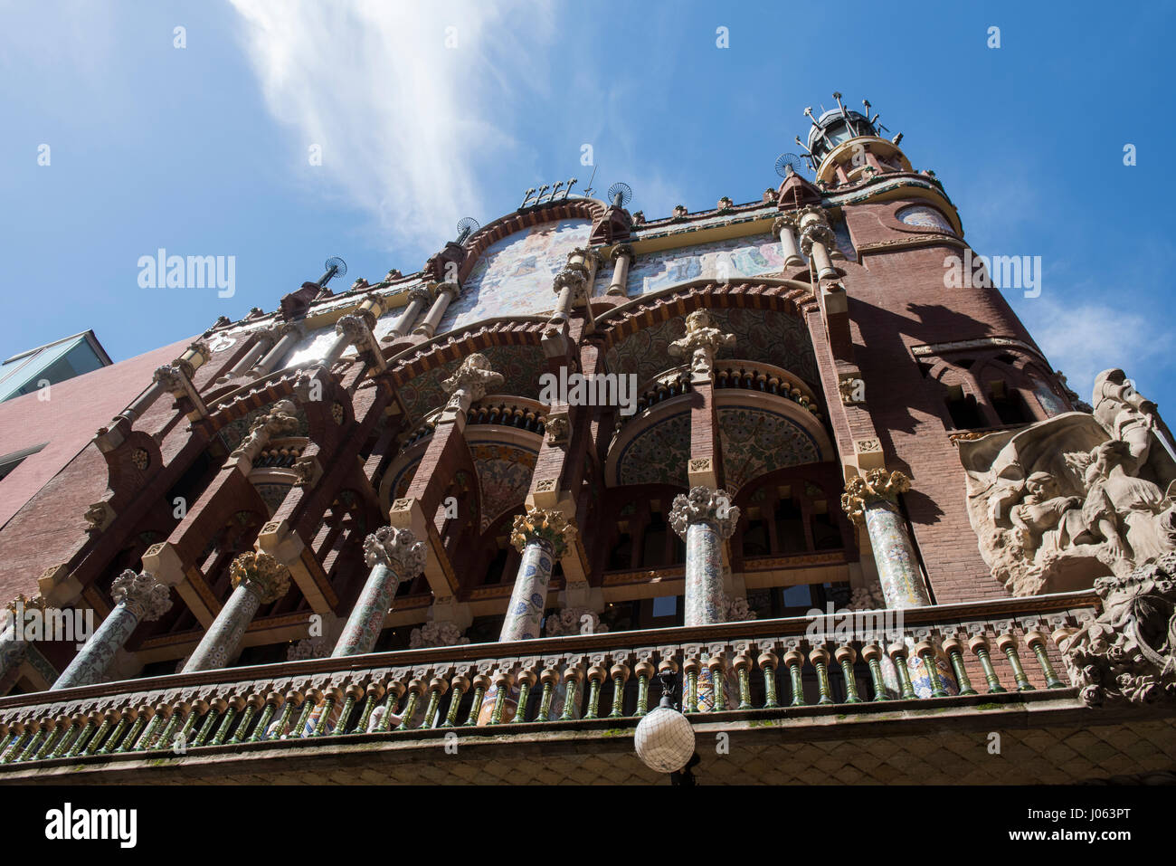 Exterior of the Palau de la Musica Catalana in Barcelona, Spain Europe EU Stock Photo