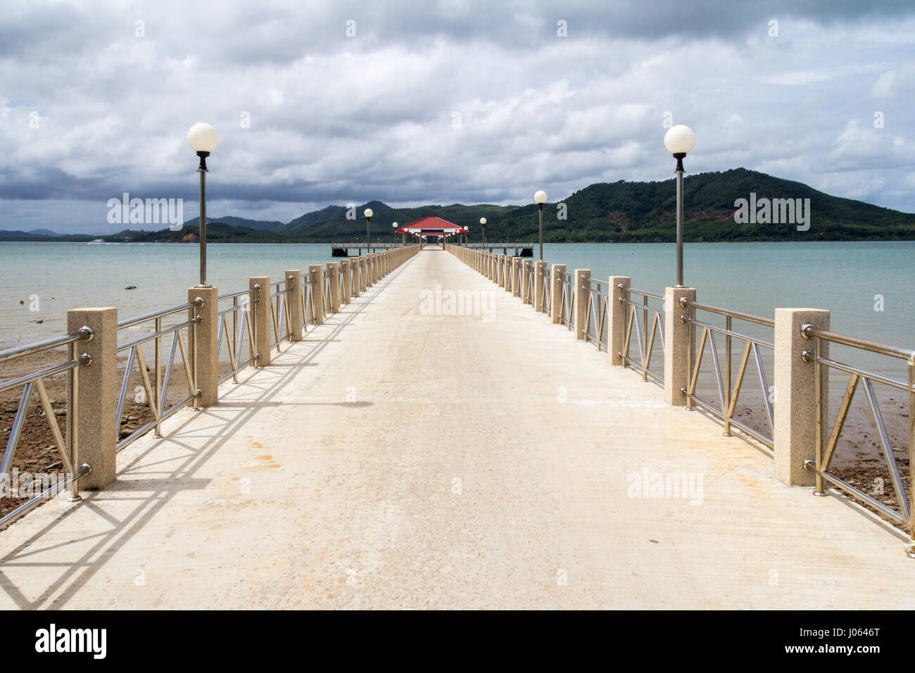 Laem Sai pier in Phuket Thailand Stock Photo