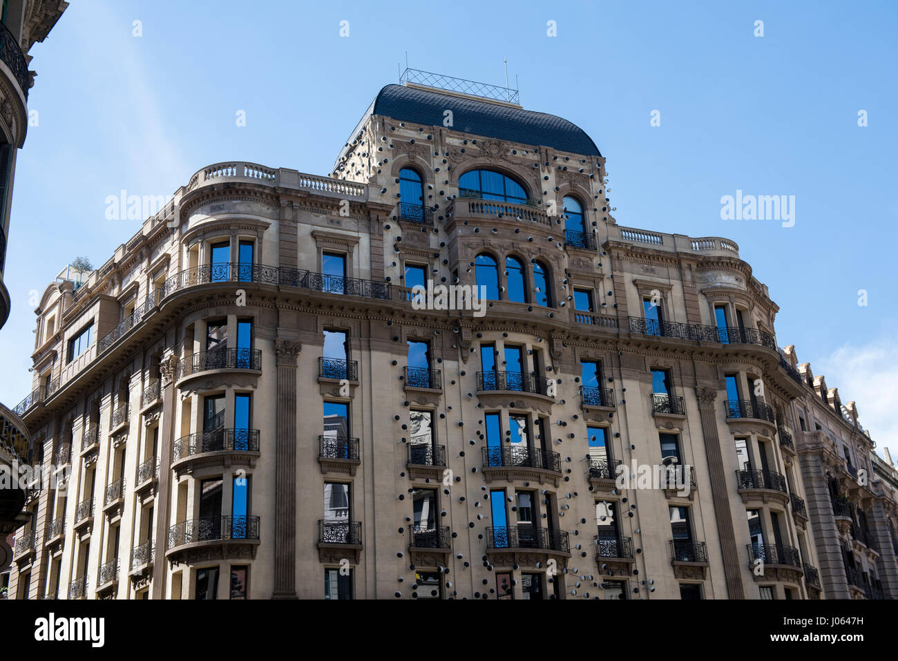 Buildings on Via Laietana in Barcelona, Spain Europe EU Stock Photo