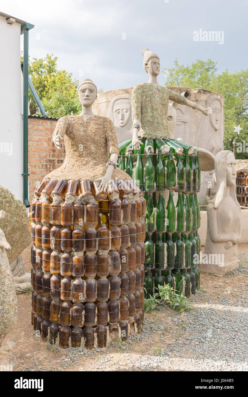 NIEU BETHESDA, SOUTH AFRICA MARCH 21, 2017 Concrete and glass