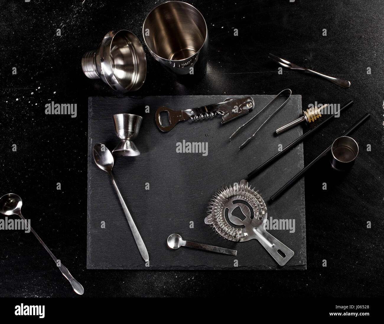 Set of bar accessories for making a cocktails Stock Photo Alamy