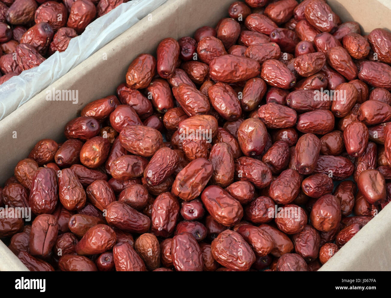 Dry jujube from Xinjiang, China. Stock Photo
