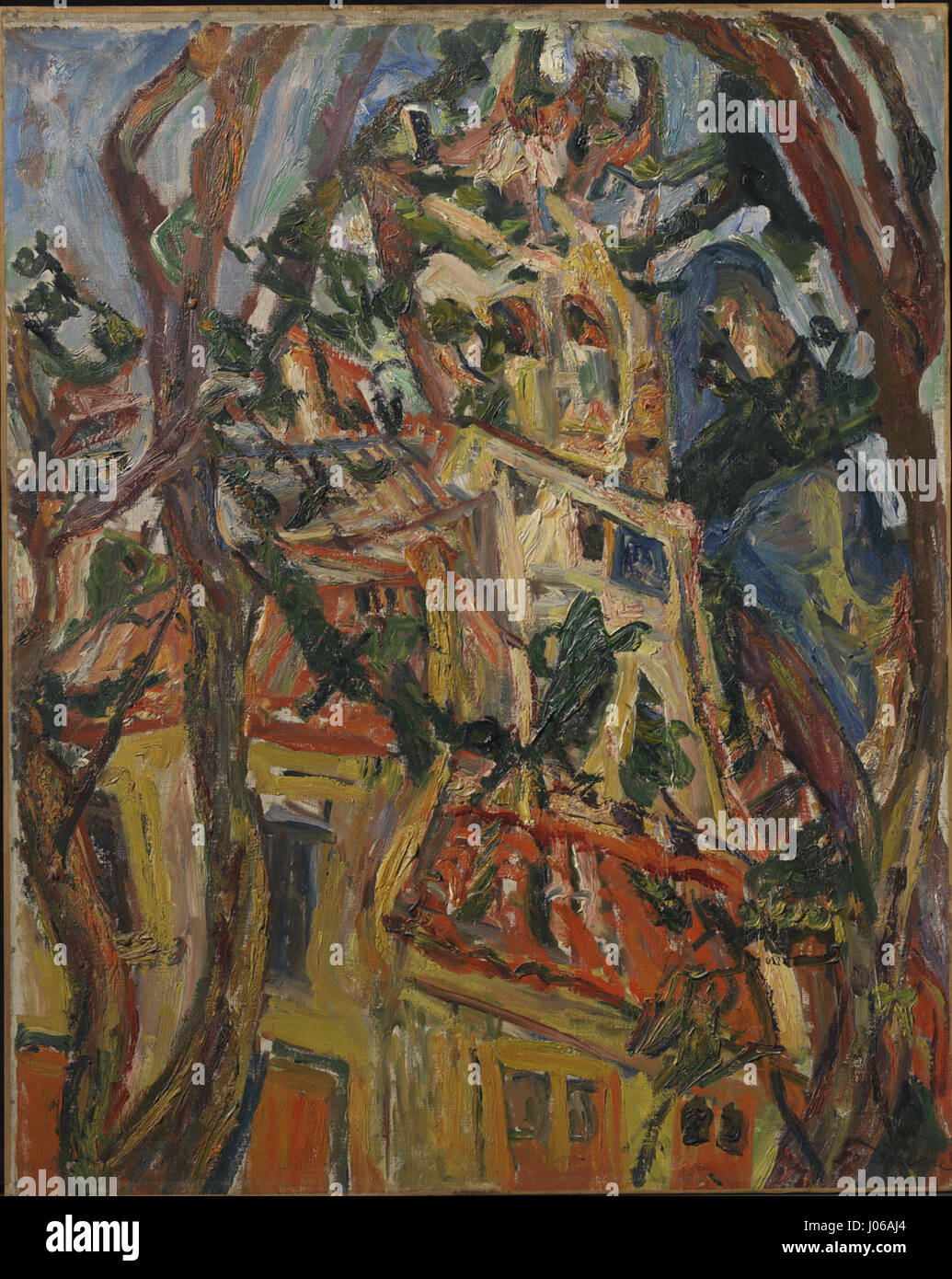 'Steeple of Saint-Pierre at Céret' by Chaim Soutine depicts the village ...