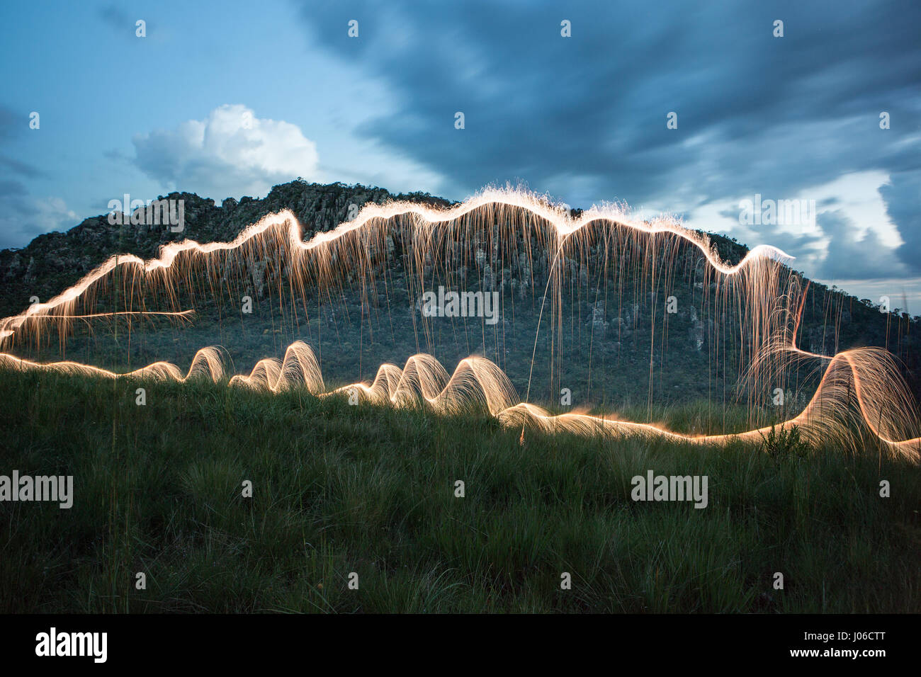 BRAZILIAN CENTRAL PLATEAU BRAZIL FIREWORKS Have Been Used To Create   Brazilian Central Plateau Brazil Fireworks Have Been Used To Create J06CTT 