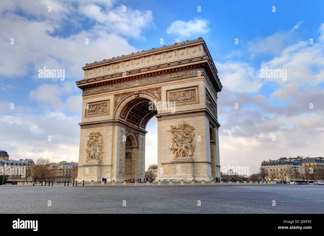 Arc de triomphe Paris city at day Stock Photo
