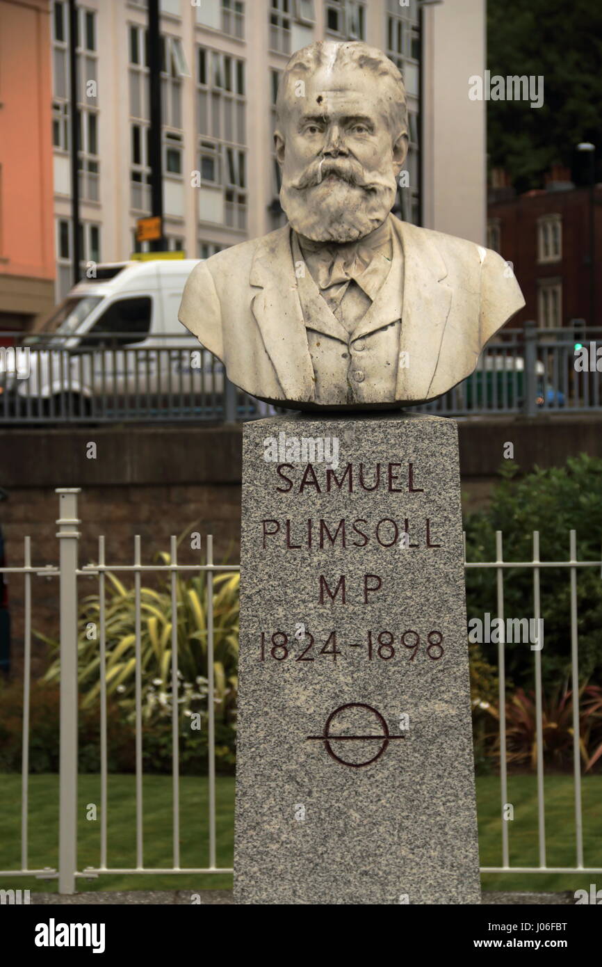 Bust of Samuel Plimsoll,Bristol,UK Stock Photo Alamy