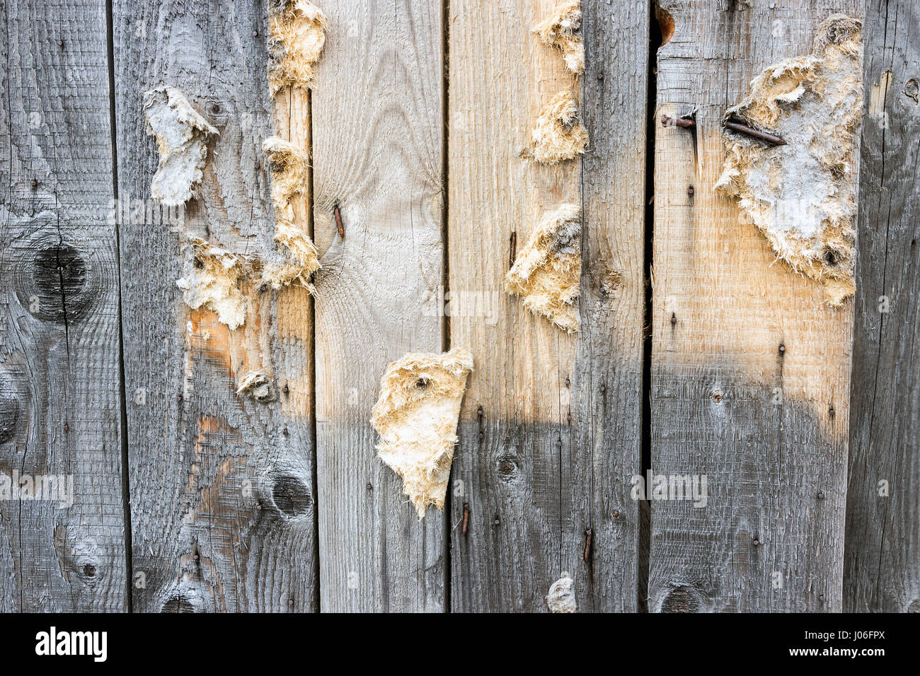 Neutral background wall of Old faded boards Stock Photo