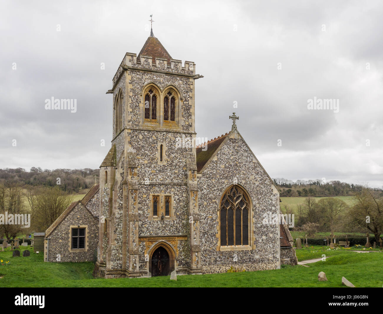 St Michael and All Angels Church, Hughenden, Buckinghamshire Stock Photo
