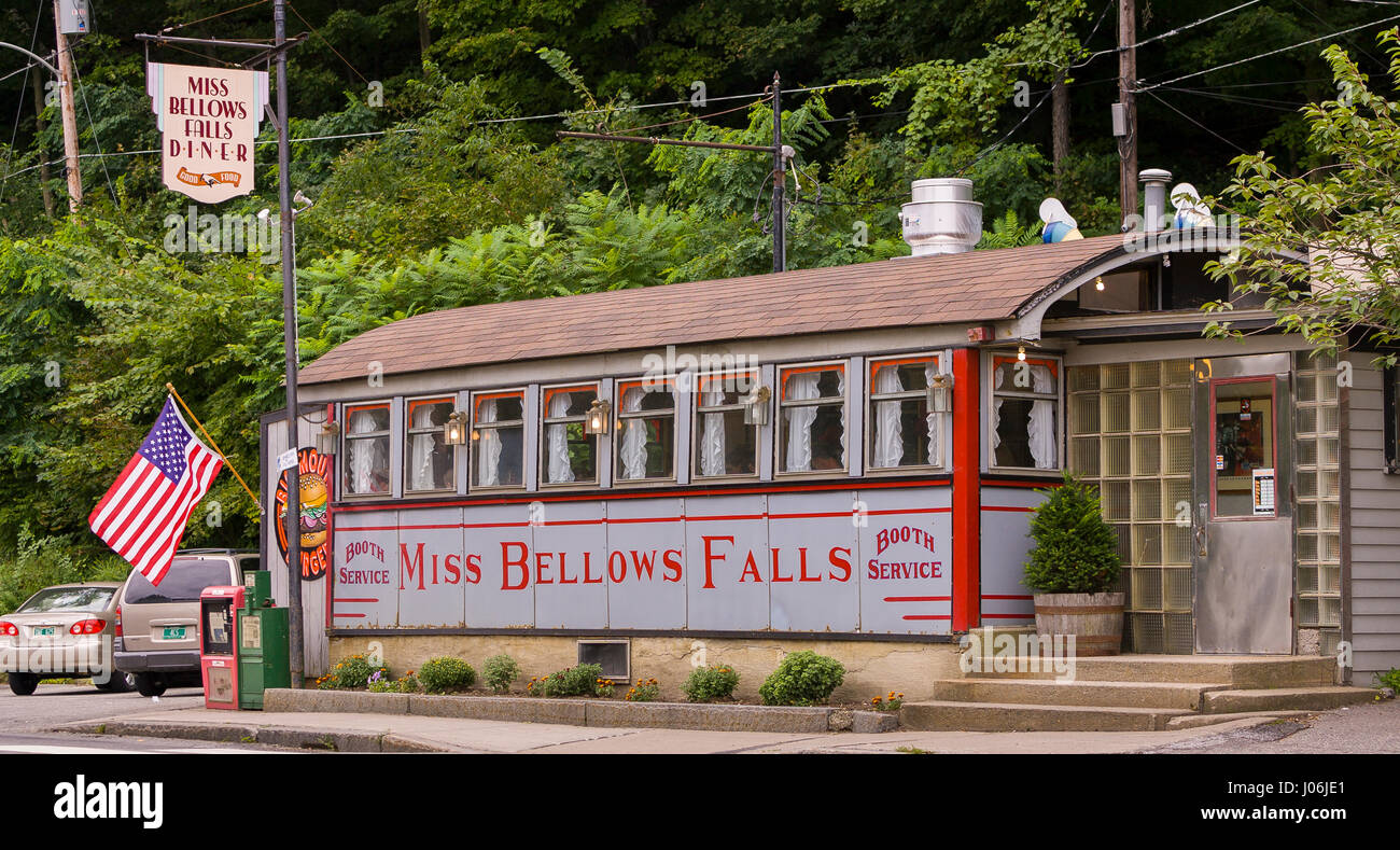 BELLOWS FALLS, VERMONT, USA Miss Bellows Falls Diner, historic small
