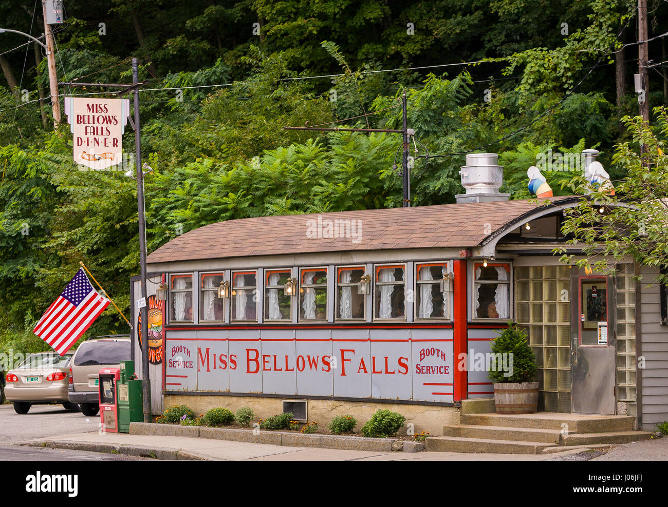 BELLOWS FALLS, VERMONT, USA Miss Bellows Falls Diner, historic small