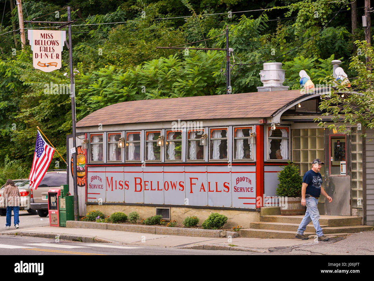 BELLOWS FALLS, VERMONT, USA Miss Bellows Falls Diner, historic small