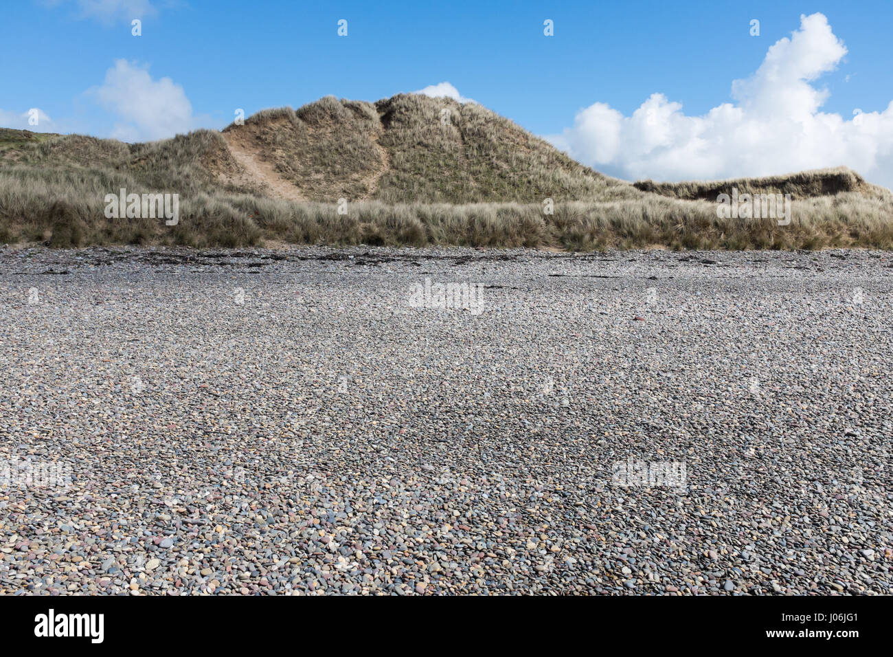Freshwater West Beach on the Pembrokeshire Coast Park in Wales Stock Photo