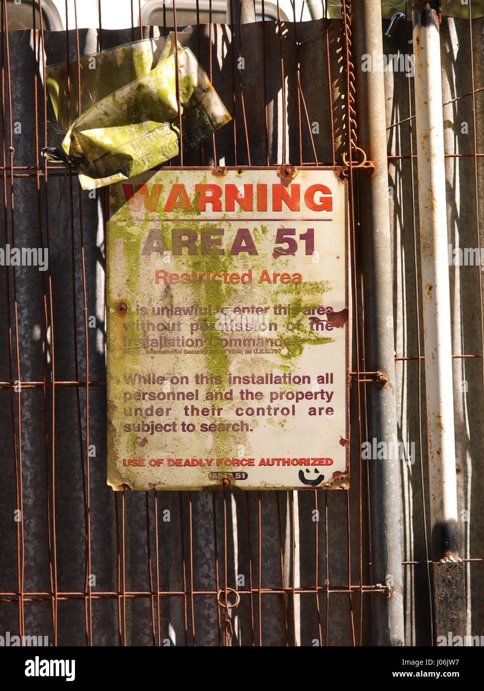Area 51 sign, Stock Photo