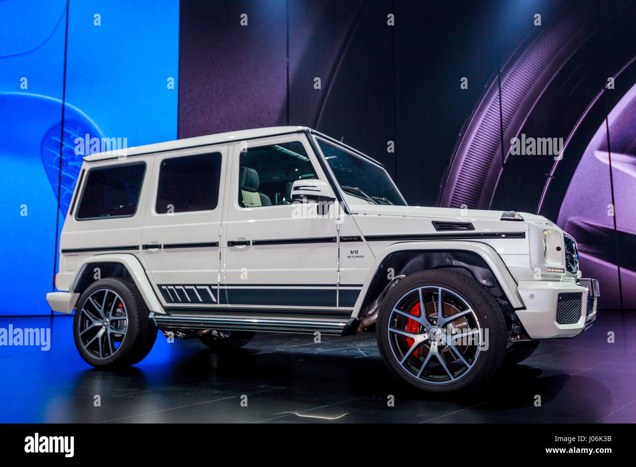 Frankfurt Germany 23 September 15 Mercedes Benz G63 Amg W463 Powered By V8 Twin Turbo Engine Stock Photo Alamy