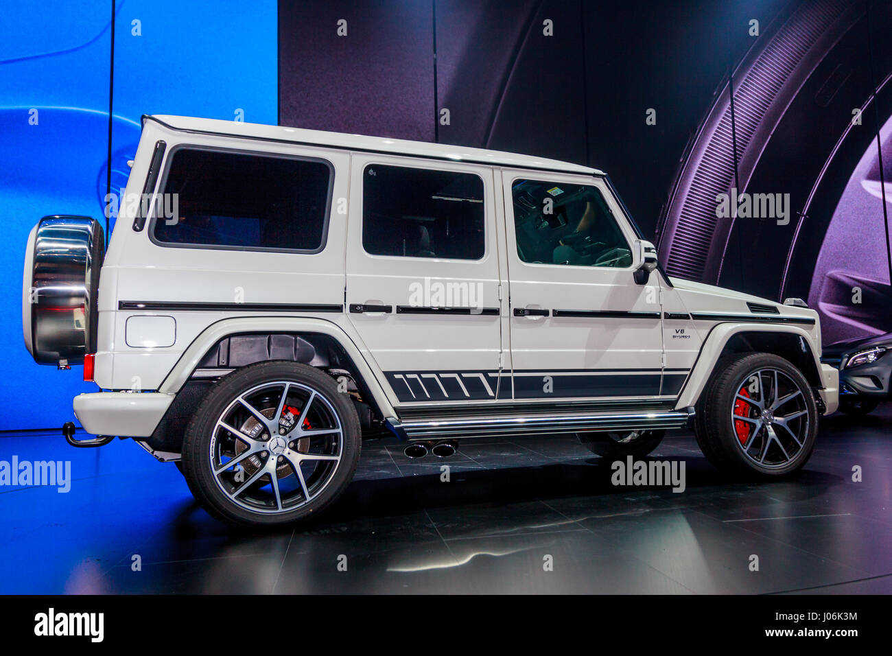 Frankfurt Germany 23 September 15 Mercedes Benz G63 Amg W463 Powered By V8 Twin Turbo Engine Stock Photo Alamy