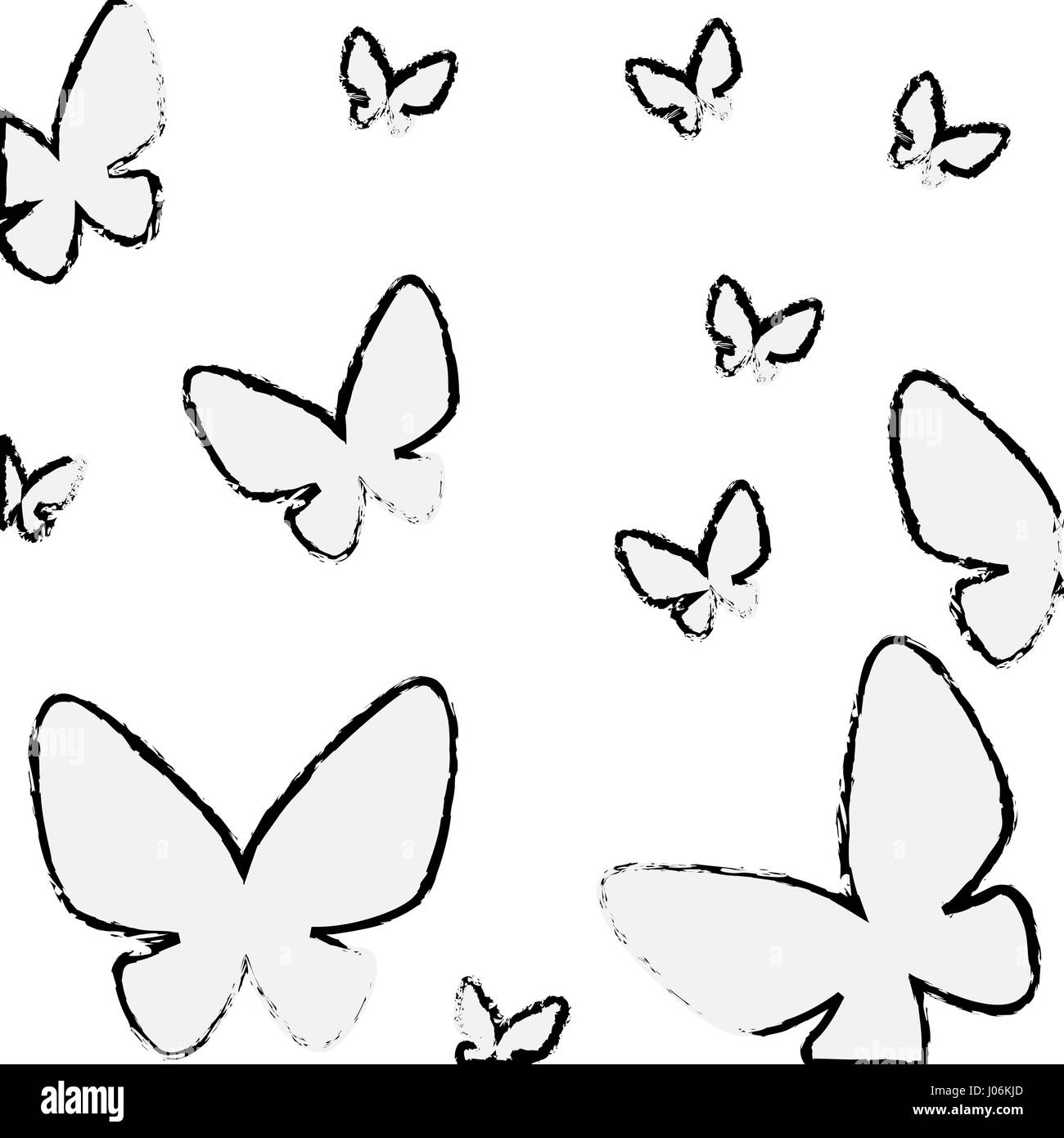 butterflies pattern isolated icon vector illustration design Stock ...
