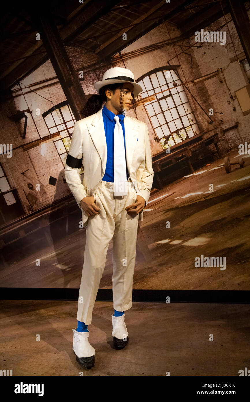 Wax figure of Michael Jackson in Madame Tussauds Wax museum in