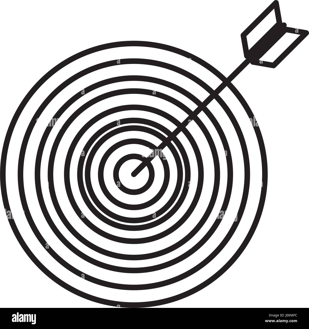 target with arrow isolated icon Stock Vector Image & Art - Alamy