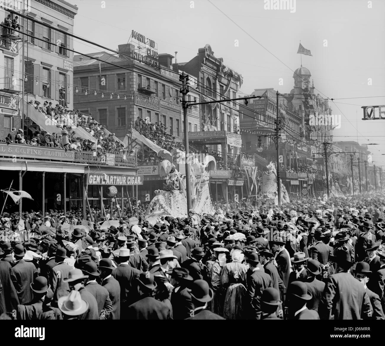 Red Pageant, Mardi Gras Parade, New Orleans, Louisiana, USA, Detroit Publishing Company, 1890 Stock Photo