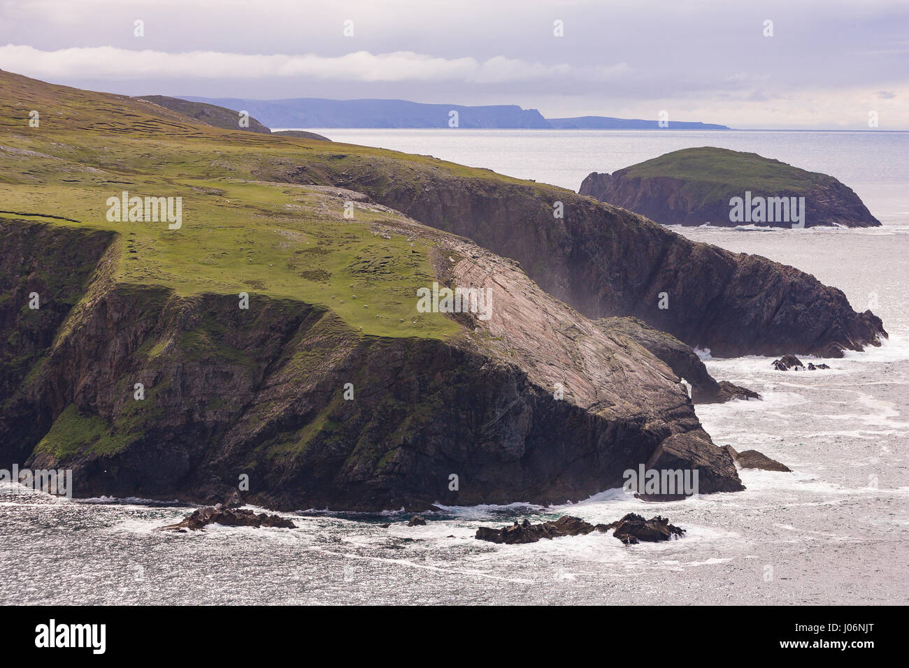 ARAN ISLAND, DONEGAL, IRELAND - Atlantic coast, Aranmore or Aran Island. Stock Photo