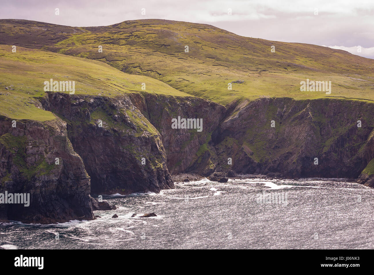 ARAN ISLAND, DONEGAL, IRELAND - Cliffs, Atlantic coast, Aranmore or Aran Island. Stock Photo