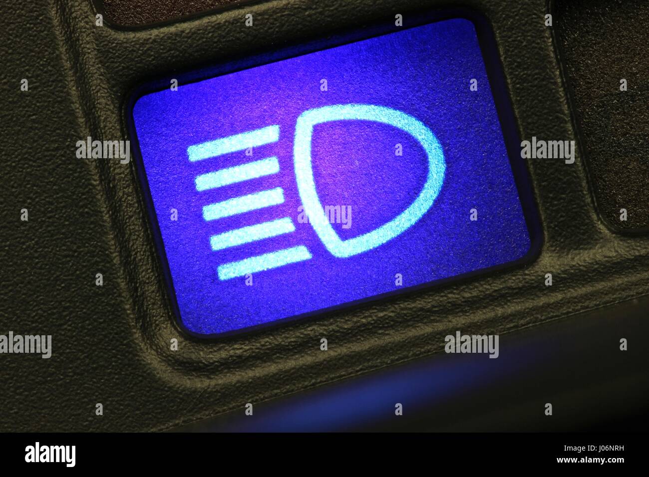 upper beam control light in car dashboard Stock Photo Alamy