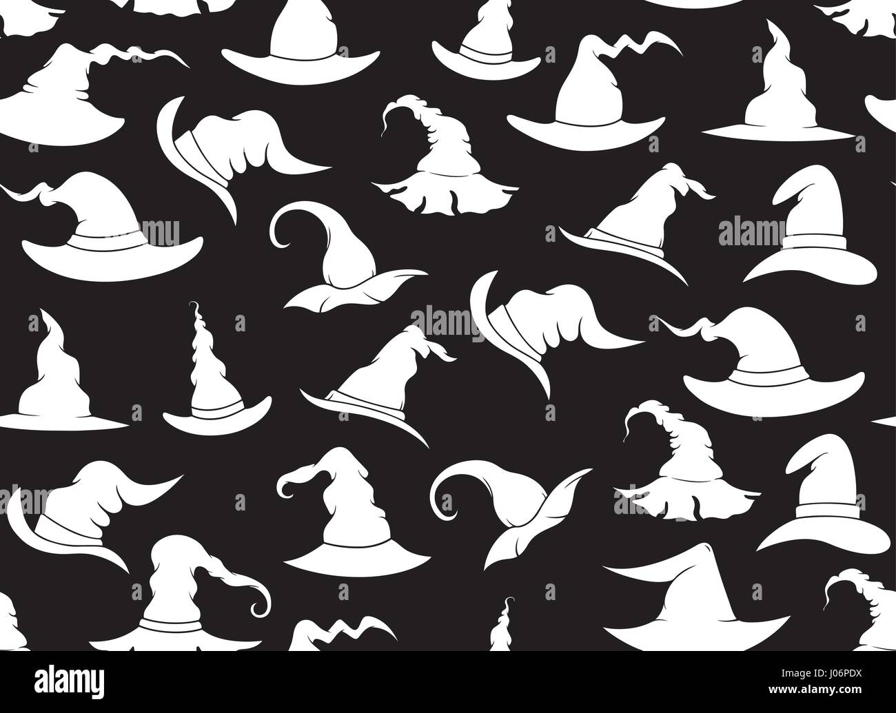 Seamless witch hats with black in background Stock Vector Image & Art ...