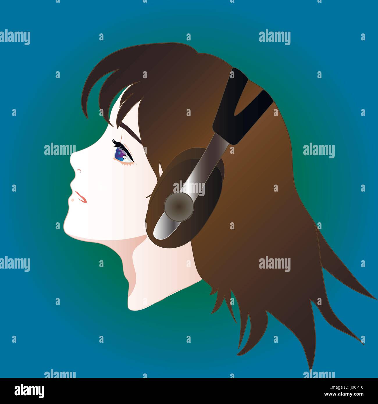 Sad manga girl cartoon hi-res stock photography and images - Alamy