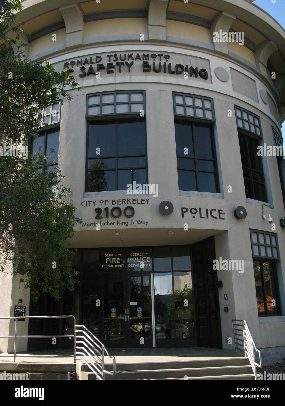 Ronald Tuskamoto Public Safety Building, Martin Luther King jnr Way, Berkeley, California Stock Photo
