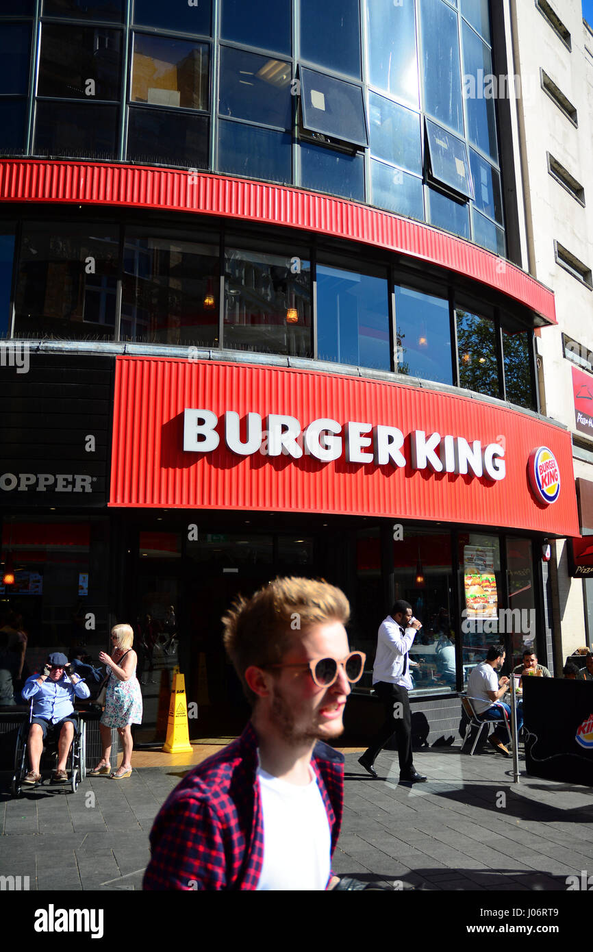 Burger King in Leicester Square, London Stock Photo Alamy