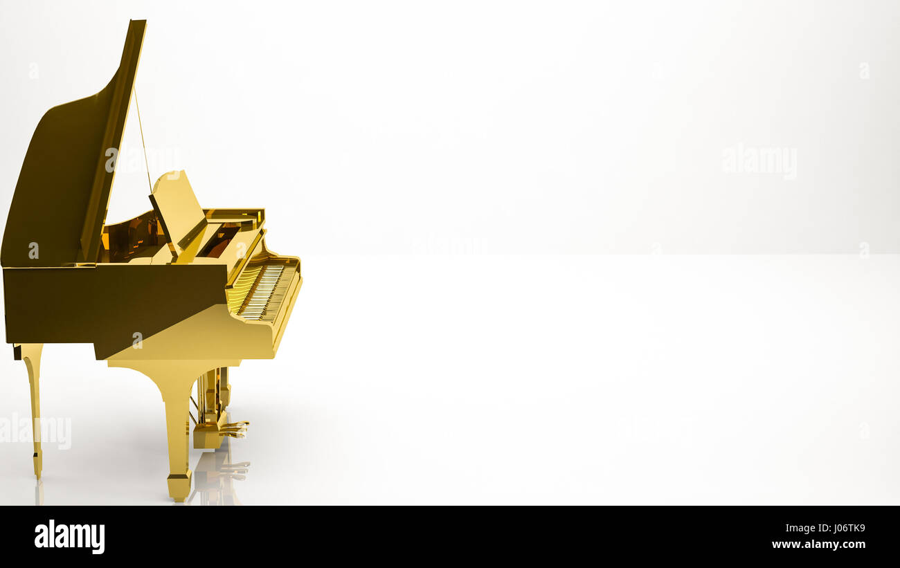 golden 3d rendering of a car inside a studio Stock Photo - Alamy