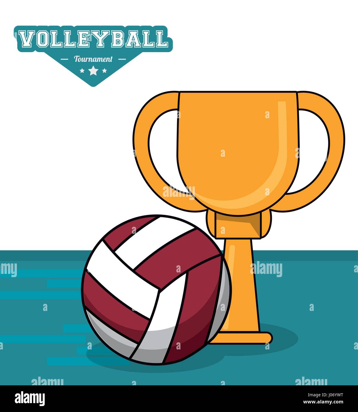 volleyball sport trophy ball Stock Vector Image & Art - Alamy