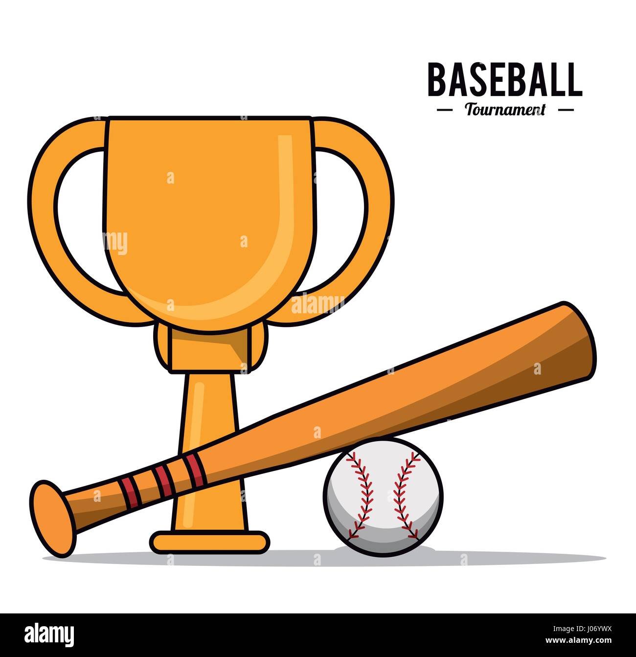 baseball sport trophy ball bat design image Stock Vector Image & Art ...