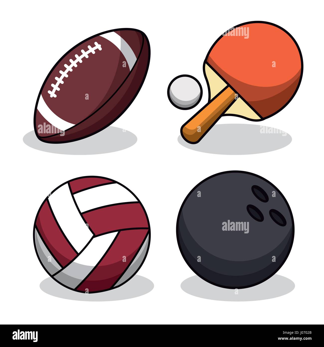 set sport balls equipment image Stock Vector Image & Art - Alamy