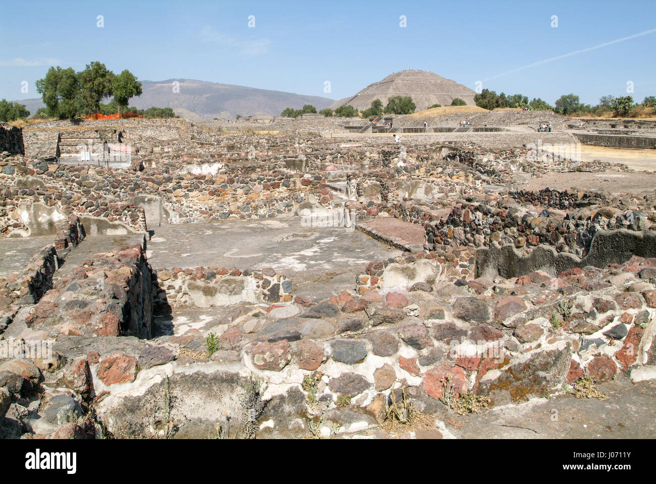 The sun pyramid at Teotihuacan en Mexico, Unesco world heritage Stock ...
