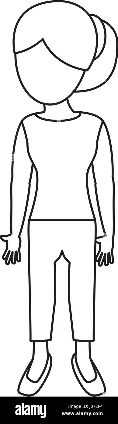 character mother female outline Stock Vector Image &amp; Art - Alamy