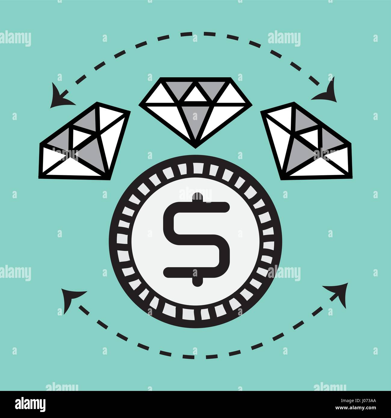 Line diamond icon bitcoin money Stock Vector Images - Alamy