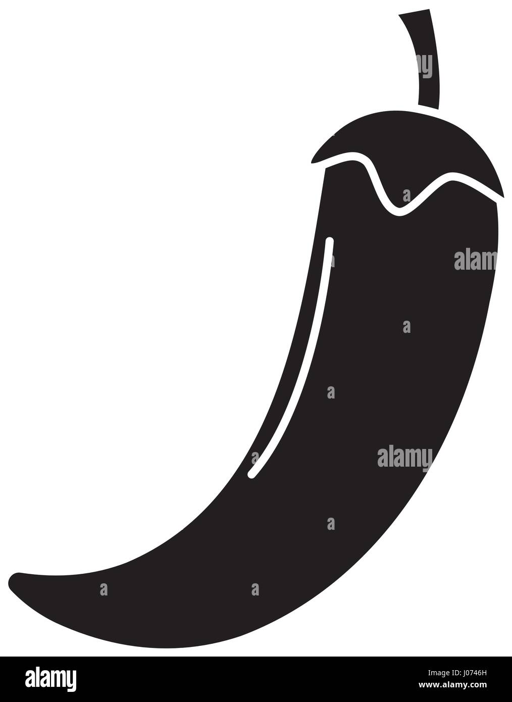 black contour chili pepper vegetable icon Stock Vector Image & Art - Alamy