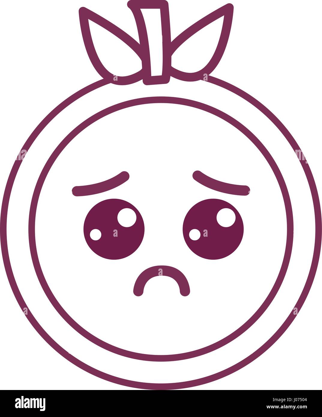silhouette kawaii cute sad orange fruit Stock Vector Image & Art - Alamy