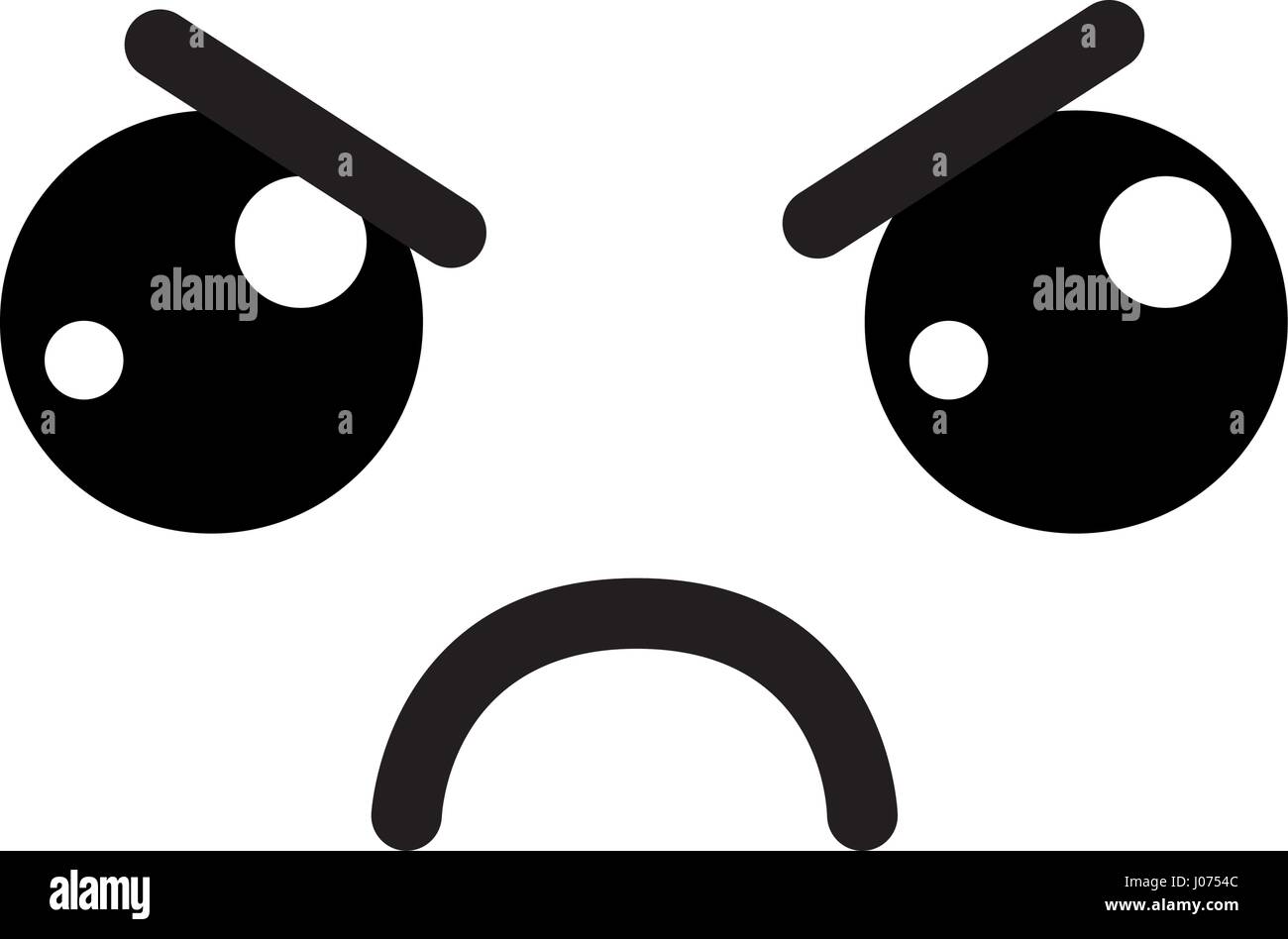 kawaii nice angry face icon Stock Vector Image & Art - Alamy