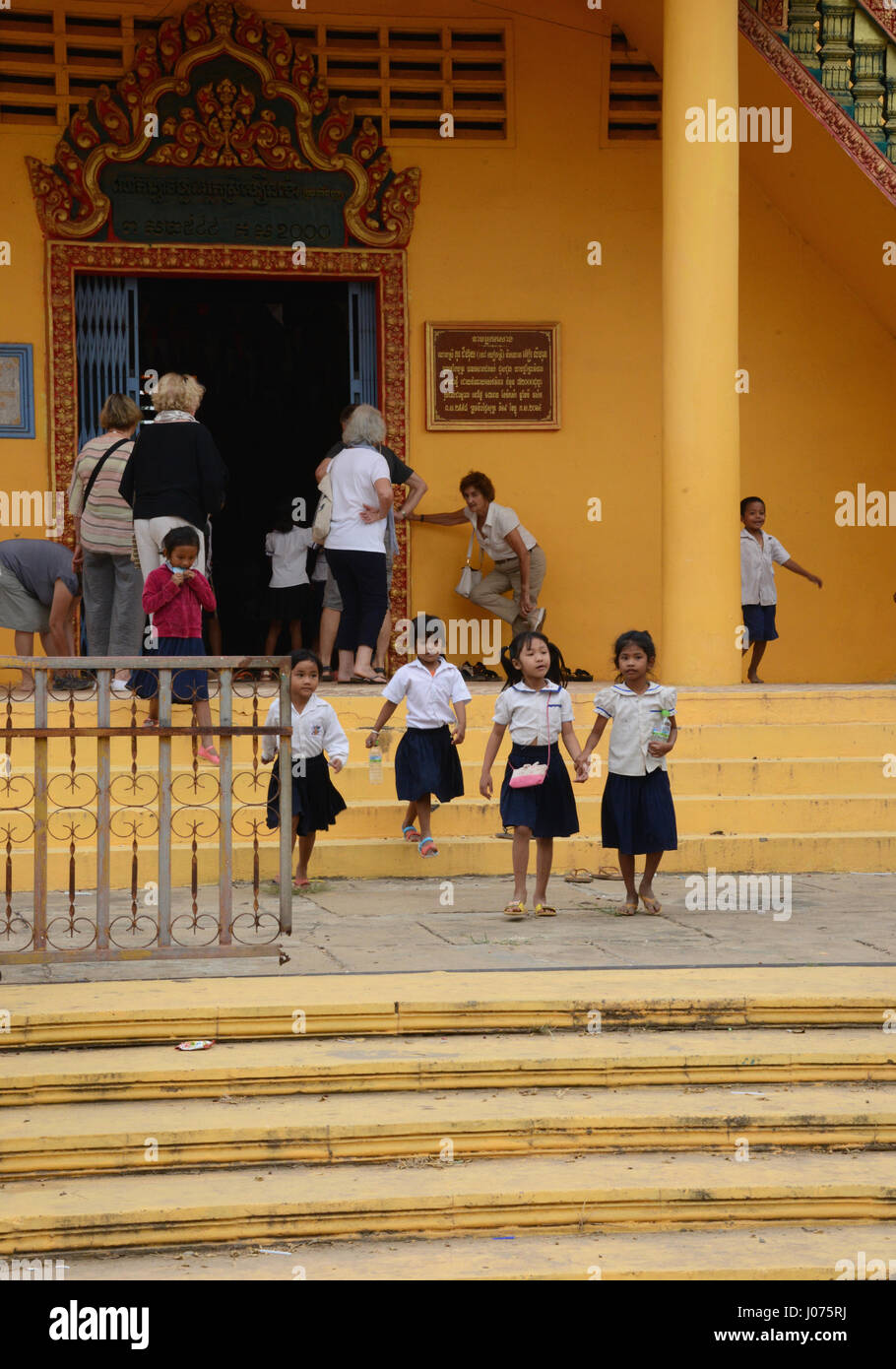 Temple complex at Angkor Ban, near Kampong Cham, Cambodia Stock Photo ...
