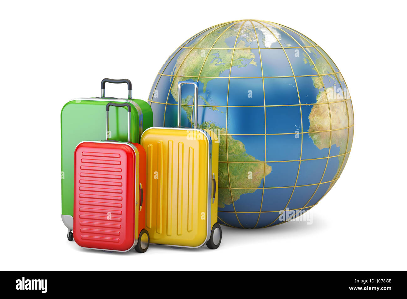 Travel concept, 3D rendering isolated on white background Stock Photo ...