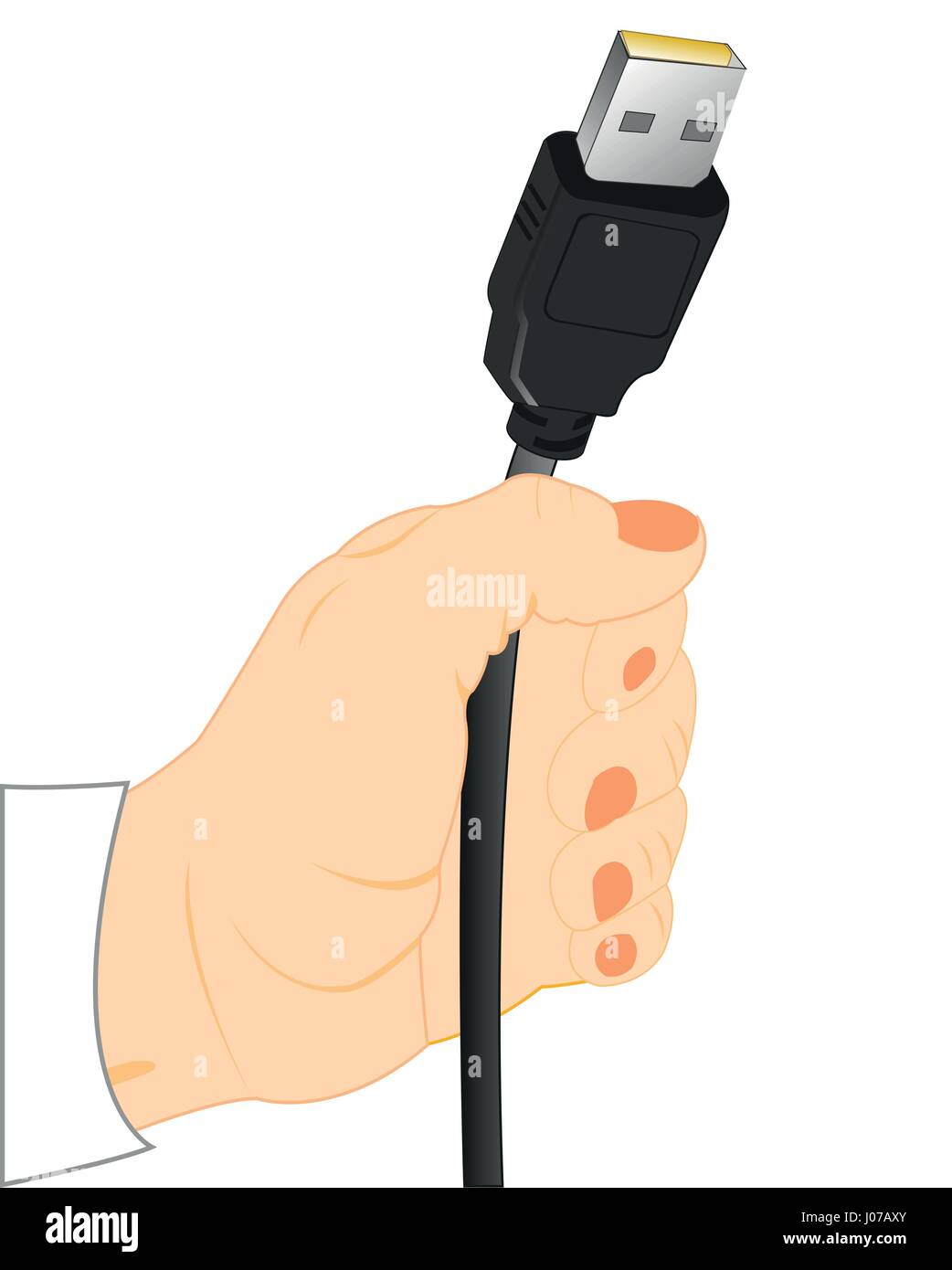Wire Hand Vector Insulated cable electric Stock Vector Images - Alamy