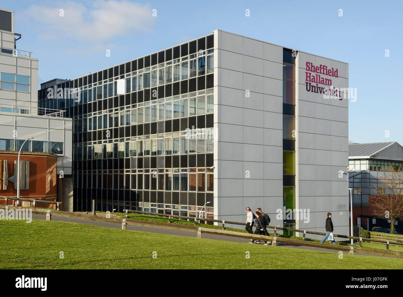 Sheffield Hallam University buildings in Sheffield city centre UK Stock Photo