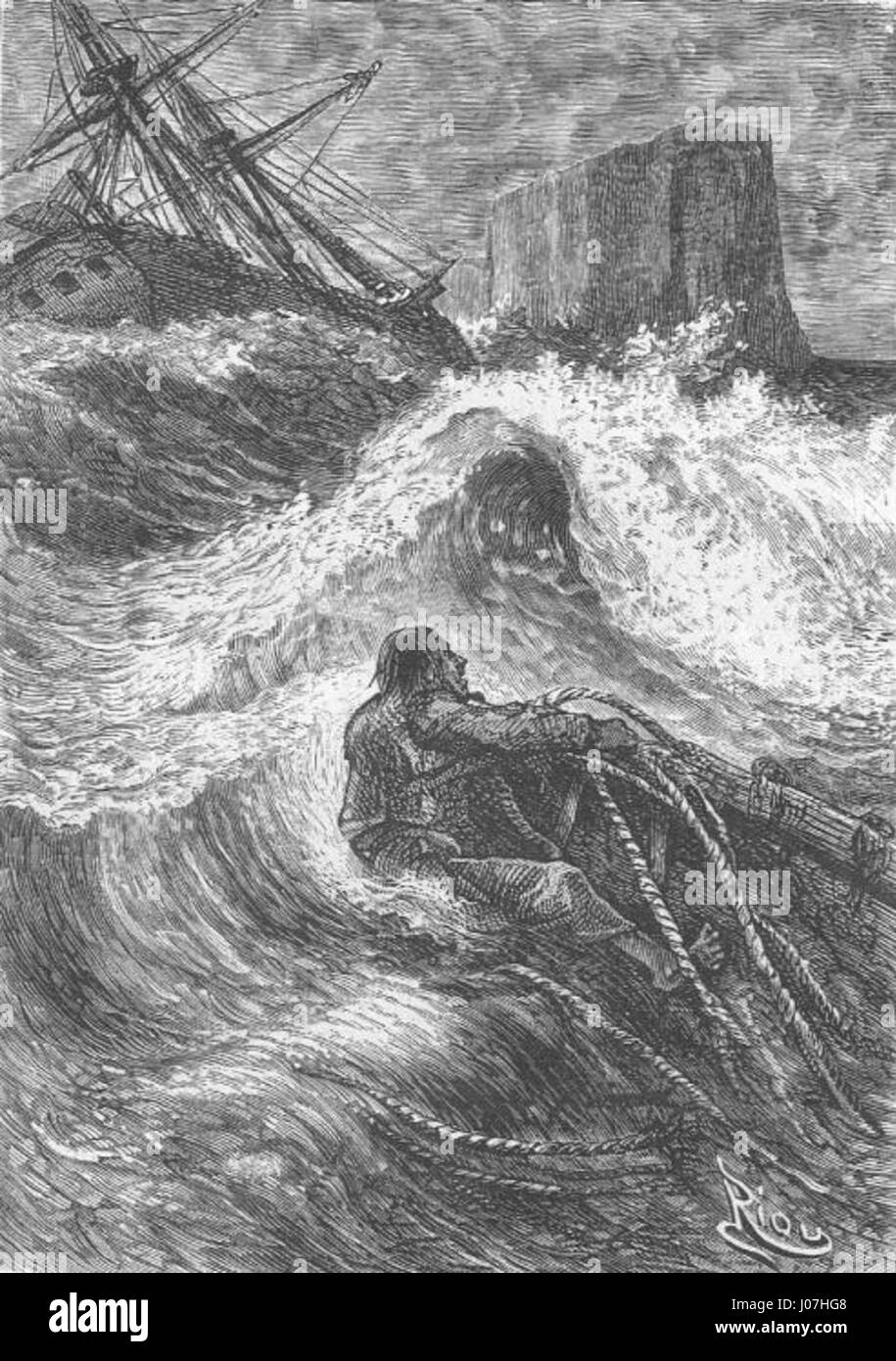'The Survivors of the Chancellor' by Édouard Riou illustrates the ...